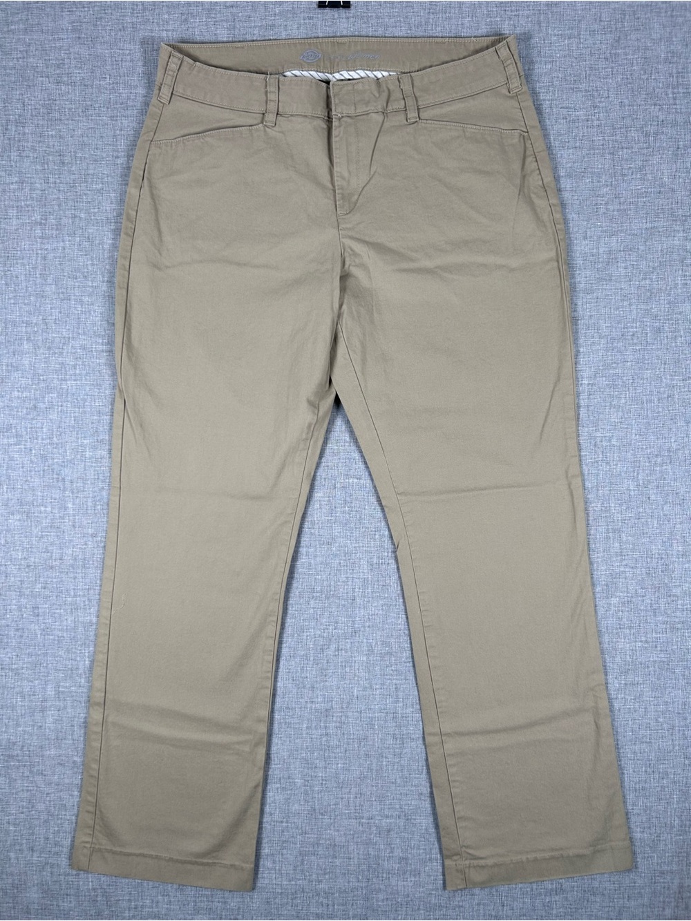 Dickies Curvy Straight Leg Khaki Pants Women’s 16R Stretch Work Career